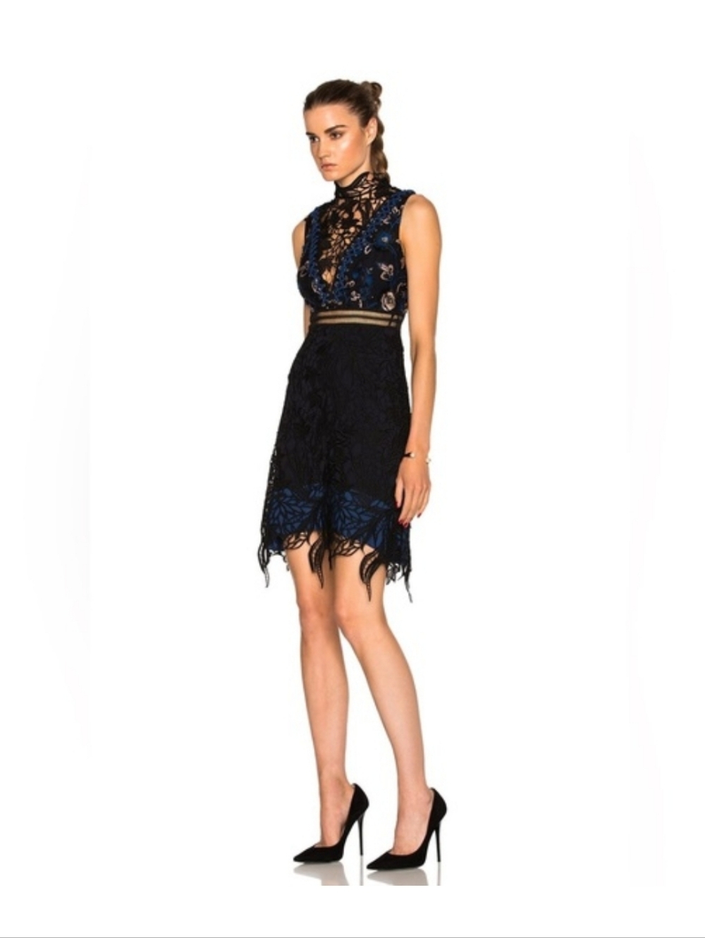 Self-Portrait Clementine  Black Lace Dress Size 8 - Picture 9 of 16